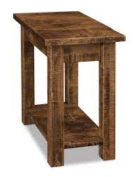 The top is made from a wooden round and a cake pan! Houston Small End Table From Dutchcrafters Amish Furniture
