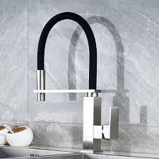 modern kitchen faucet with black flex