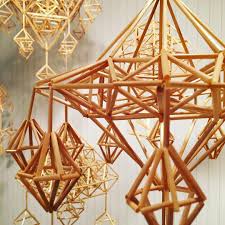 北欧のインテリア ストローで出来るヒンメリの作り方 marry マリー himmeli handmade ornaments polyhedron