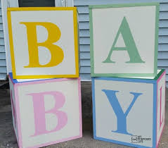 The alphabet is presented in both upper. Baby Shower Abc Blocks My Repurposed Life Rescue Re Imagine Repeat