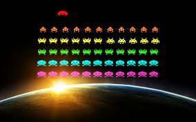 Find the best hd dual monitor wallpaper on getwallpapers. Space Invaders Wallpaper Hd Retro Gaming Wallpaper 1600x1000 Wallpapertip