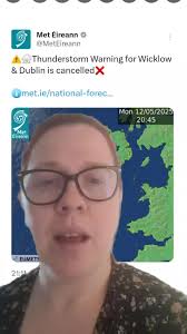 Thunderstorm Updates from Met Eireann in Ireland