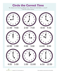 Find The Time Worksheet Education Com Time Worksheets Kids Math Worksheets Teaching Time