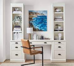 I saw that design on pottery barn and jen woodhouse recreated the essence of the cabinet perfectly. Aubrey 78 Desk With File Cabinets Pottery Barn