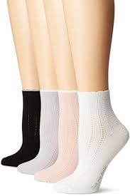 hue womens scalloped tipped socks 4 pack