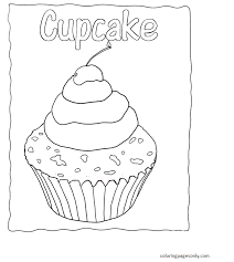 Cupcake coloring pages are good kids' activity. Cupcake Coloring Pages Coloring Pages For Kids And Adults