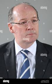 Finance secretary John Swinney during a visit to Henderson Hall in  Leuchars, where he met community and business representatives to discuss  the social and economic future of communities around RAF Leuchars Stock