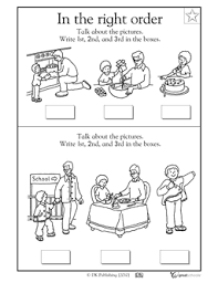 Putting Events In Order Kindergarten Sequencing Worksheets Sequencing Worksheets Receptive Language
