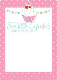Birthday Cup Cake Party Invitations Free Printable Cupcake Themed Blank Birt Invitation Card Birthday Birthday Invitation Card Template Party Invite Template