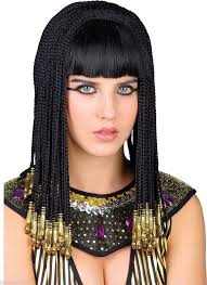Black And Gold Braiding Hair Near Me Ladies Long Queen Cleopatra Braids Gold Braided Hair Fancy Dress Egyptian Wig In Clothes Shoes Accessor Fancy Dress Wigs Cleopatra Fancy Dress Cleopatra Wig