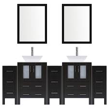Including the vanity and assorted top, these sets offer the perfect balance between style and functionality. 96 Modern Bathroom Vanity Set With Mirror And Sink Lv2 C20 96 B Espresso