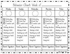 13 Best Kindergarten Behavior Charts Images Classroom