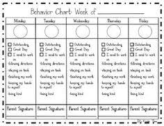 13 best kindergarten behavior charts images classroom