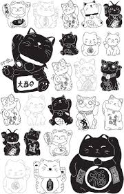 Lucky Cat Drawing Google Search Tats Cat Drawing Google Luc Lucky Cat Tattoo Cat Tattoo Maneki Neko