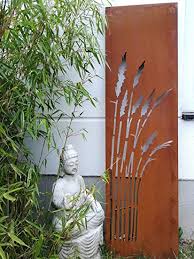 Sichtschutz zäune aus metall und holz von stahlzart (massivholz lärche) zeichnen sich durch modernes design, einfaches aufstellen und qualitativ hochwertige materialien aus. Amazon De Zen Man Edelrost Garten Sichtschutz Aus Metall 1mm Rost Gartenzaun Gartendeko Edelrost Sichtschutzwand H125 35cm 031912 5
