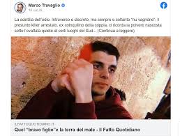 Marco travaglio (torino, 13 ottobre 1964) è un giornalista, saggista e opinionista italiano, dal 3 febbraio 2015 direttore de il fatto quotidiano. Andrea De Santis E Eleonora Manta Uccisi E Si Colpevolizza Il Sud