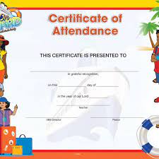 Top 10+ template ideas : Vbs Get On Board Certificate Of Perfect Attendance Sunday School Publishing Board