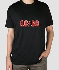 Abba is a swedish pop supergroup created in stockholm in 1972. Musik T Shirt Abba Als Ac Dc Logo Dezuu