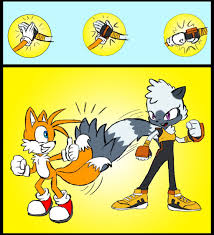 59465 - safe, artist:efernothedragon, miles tails prower (sonic), tangle  the lemur (sonic), canine, fictional species, fox, lemur, mammal, mobian,  primate, red fox, ring-tailed lemur, strepsirrhine, anthro, plantigrade  anthro, idw, idw sonic the