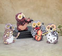 Playing Musical Instruments Garden Decoration Items For Home Outdoor Decoration Gift Item Set Of 4 In 2020 Owl Accessories Christmas Accessories Owl Gifts