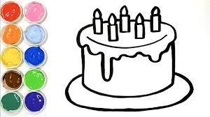 Kids can learn colors and shapes easy and funny!please. Dessiner Un Gateau D Anniversaire Pour Bebe Coloriage Gateau Pour Les Enfants Youtube