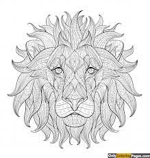 Supercoloring.com is a super fun for all ages: Detailed Lion Face Coloring Pages Novocom Top
