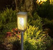 Solar Powered Floor Plug In Lamp, Outdoor Solar Garden Light ...