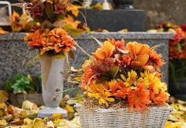 Please be advised that ewing cemetery association has made several interment policy changes to comply with governor murphy's executive order. Autumn Nature Concept Beautiful Autumn Decorations Colorful Autumn Flowers At The Cemetery Halloween Stock Image Image Of Decoration Design 79680961