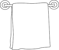 Black And White Towel On A Rack Clip Art Black And White Towel On A Rack Image Black And White Towels White Towels Black And White