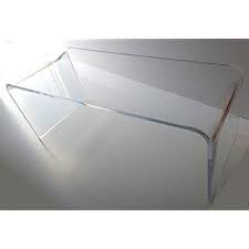 Add some clarity to your living room with the acrylic waterfall coffee table is the perfect addition to any home, bringing with it a clean, stylish feel that is sure to add some life to your living space. Acrylic Coffee Waterfall Table Lucite 50 Long X 20 X 18 High X 3 4 Thick New Walmart Com Walmart Com
