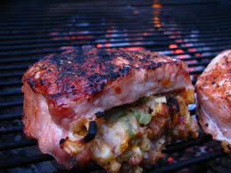Wood Fired Cajun Stuffed Pork Chops Recipes Smoked Pork Chops Bbq Recipes
