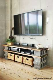 Meuble Tv En Brique Et Bois Simplissime J Adore Meuble Deco Meuble Meuble De Television