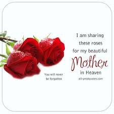 Birthday Card For Mother In Heaven Mother S Day Memorial Cards Facebook Greeting Cards Mother In Heaven Missing Mom In Heaven Mom In Heaven