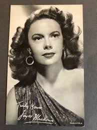 1950'S EXHIBIT ARCADE CARD PHOTO PRINT ACTRESS JAYNE MEADOWS MRS STEVE ALLEN