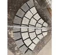 Meshed Back Granite Pavers and Pattern Cobblestone on Mesh