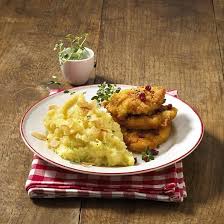 Sellerie Kartoffelpuree Zu Panierten Schnitzeln Rezept Lecker Rezept Rezepte Kartoffelpuree Rezeptideen