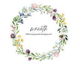 Wreath Watercolor Flowers Clipart Frame With Bouquets Wildflowers Watercolor Painting Png Transparent Background Free Commercial Use In 2021 Watercolor Flowers Wreath Watercolor Etsy Watercolor