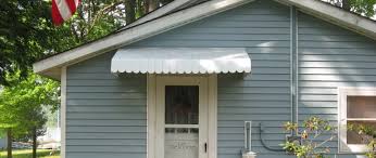 Lyrebird's window canopies or window awnings will sustainably cool your home, reduce your energy bills and add a stunning feature to your home. Home Metal Window Awnings 05 Muskegon Awning Fabrication
