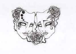 Tattoo Mask Mask Tattoo Comedy Tragedy Masks Theater Mask Tattoo