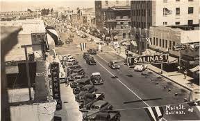Main Street Salinas California 1941 Old Gas Stations Street View City