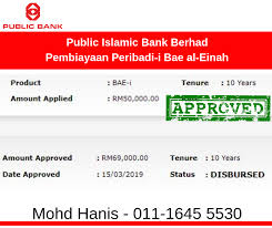 The loan is fully shariah. Pembiayaan Peribadi Public Bank