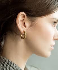 Matte Finish Gold Hoop Earrings 2025
