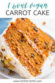 1 Bowl Vegan Carrot Cake Recipe Vegan Dessert Recipes Vegan Carrot Cakes Vegan Cake Recipes