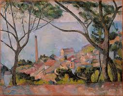 Cezanne 1878 79 Mer A L Estaque Derriere Les Arbres Sea At L Estaque 0 Paul Cezanne Paintings Cezanne Art Art