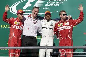 Second Place Sebastian Vettel Ferrari James Allison Technical Director Mercedes Amg F1 Race Winner Lewis Hamilto Mercedes Amg Amg United States Grand Prix