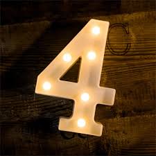 China Wedding Decoration Number 4 Led Light Up Marquee Sign Light China Led Night Light Led Table Light