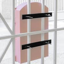 We offer everything from post mounted mail boxes, to mail slots, and a wide variety of replacement parts!. Mailbox Fence Rail Kit 25cm Metal Reinforced Fixing Bars For Letterbox Cablematic