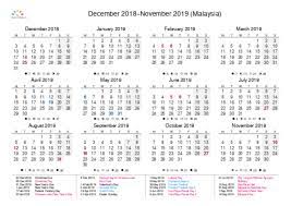 Free 2019 calendars that you can download, customize, and print. Printable Calendar 2018 For Malaysia Pdf Printable Calendar Pdf Printable Calendar 2016 Printable Calendar