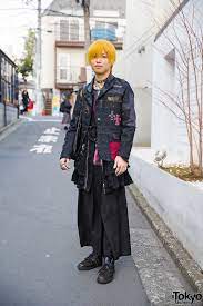Yellow Haired Harajuku Guy In H Naoto Algonquins Black Peace Now Vivienne Westwood Japan Fashion Street Japanese Street Fashion Tokyo Fashion