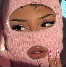 Please kindly note that this is a digital download of the images. Girls With Pink Baddie Aesthetic Balaclava On Black Girl Aesthetic Mask Girl Bad Girl Aesthetic